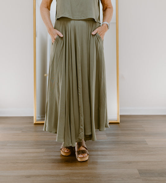 The Sagewood Maxi Skirt