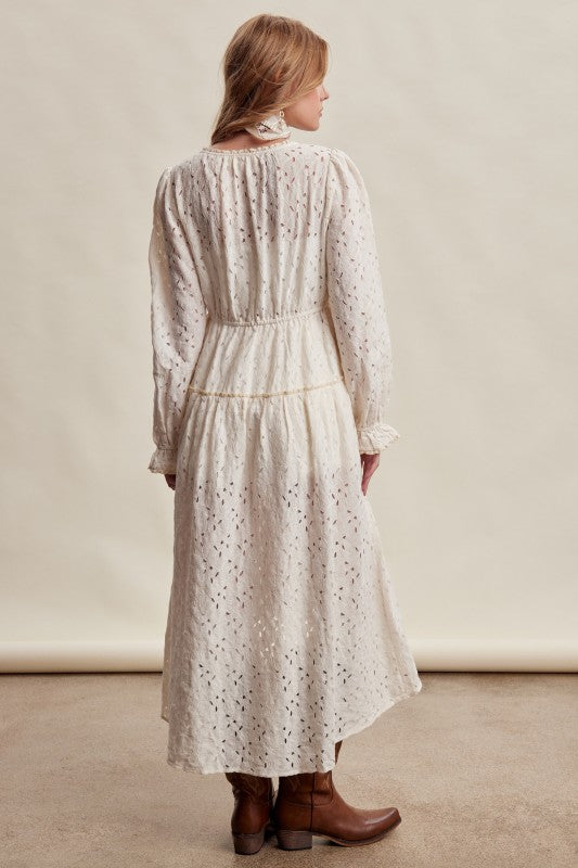 The Calista Eyelet Duster Dress