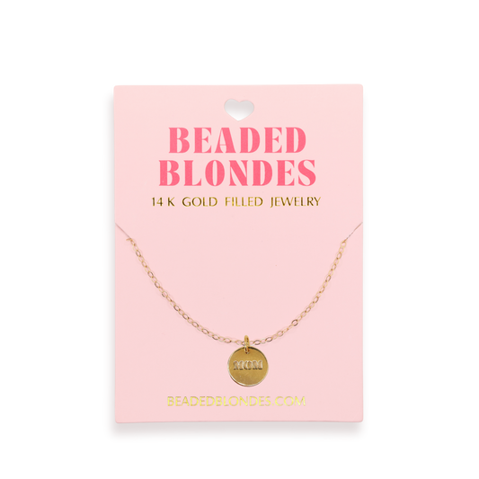 Mom Charm Necklace | Gold