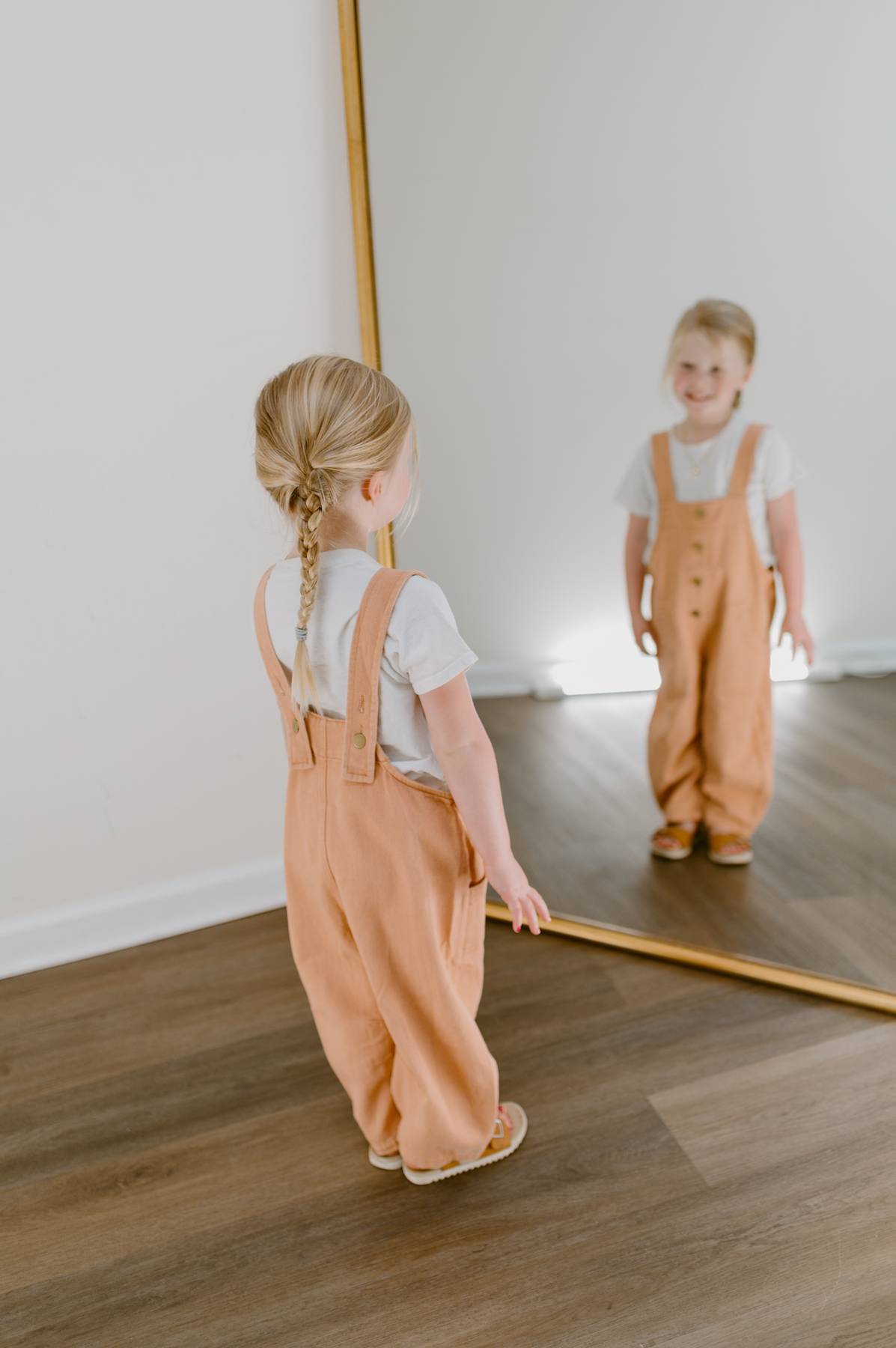 The Rosie Overalls - Kids | Washed Apricot