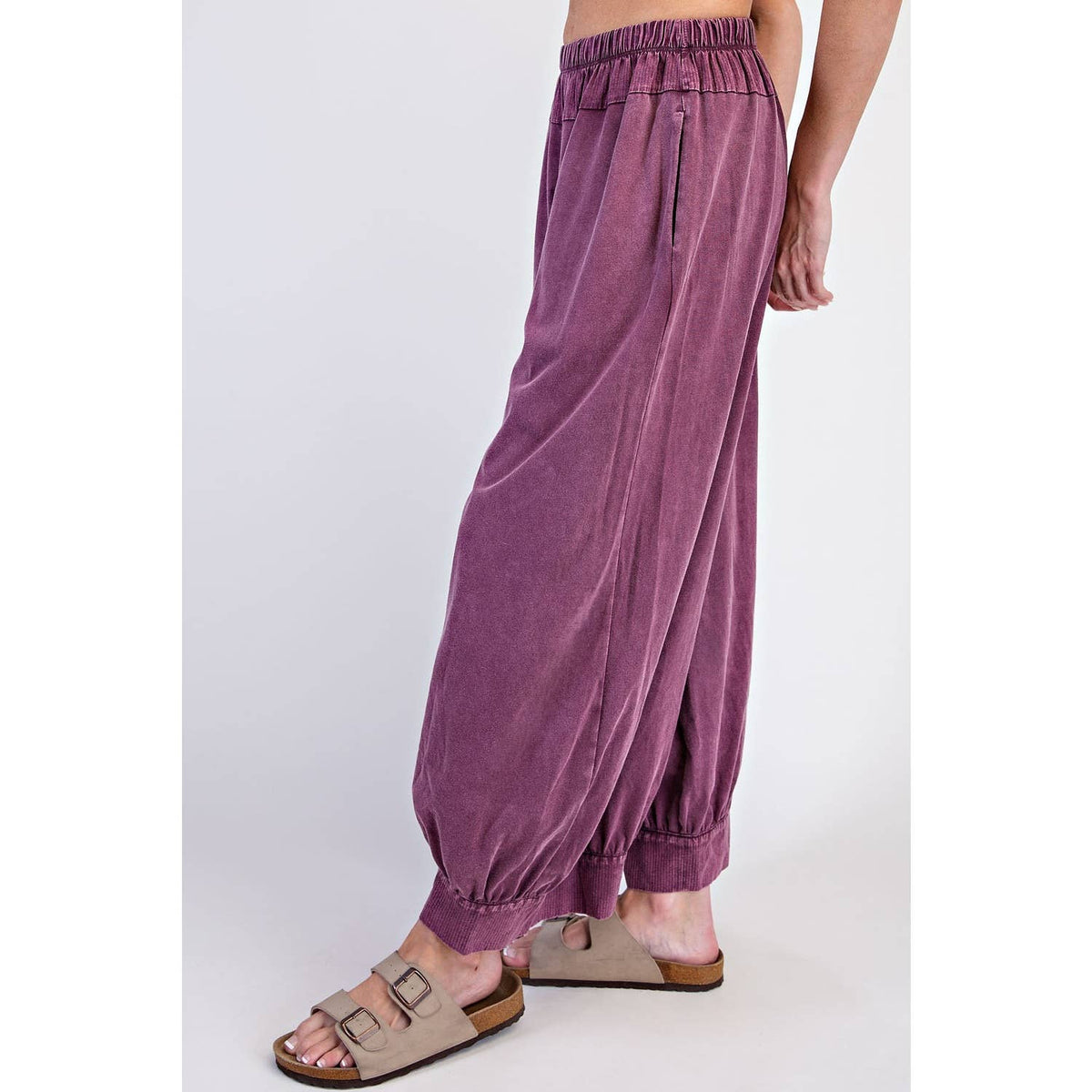 The Juniper Mineral-Washed Barrel Pants | Deep Jungle