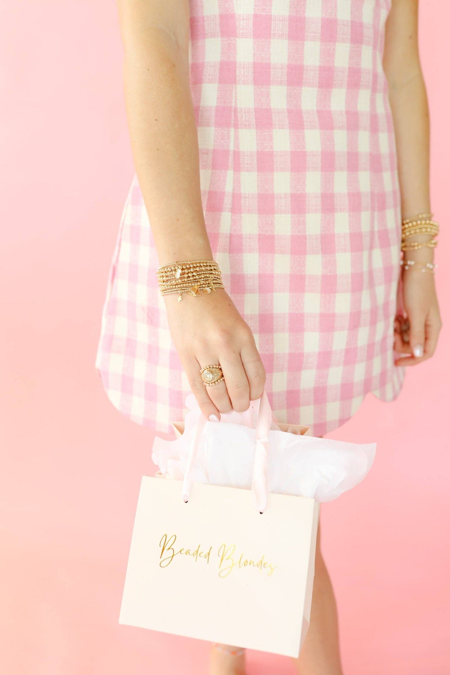 Mini Cross Charm Bracelet | Gold