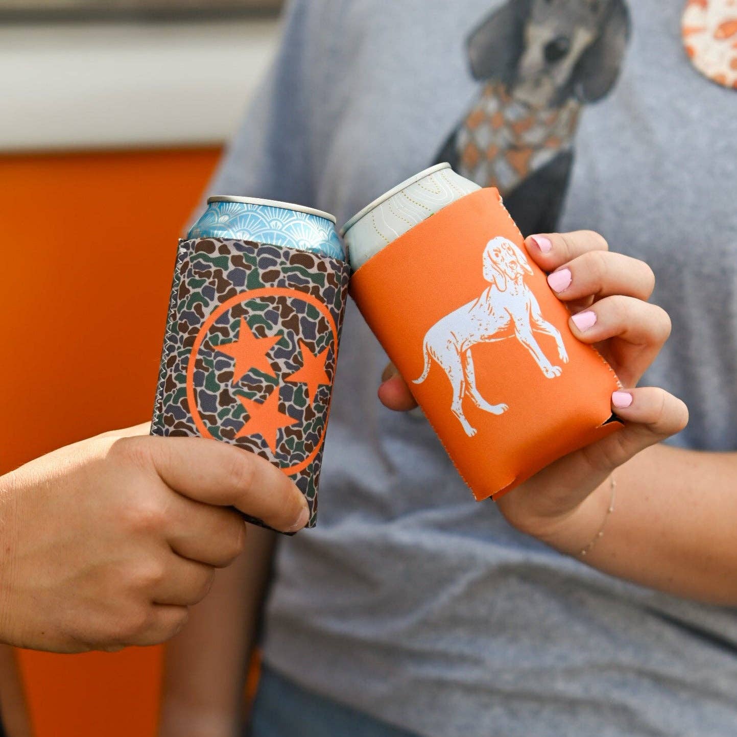 Camo Tri-Star Can Cooler