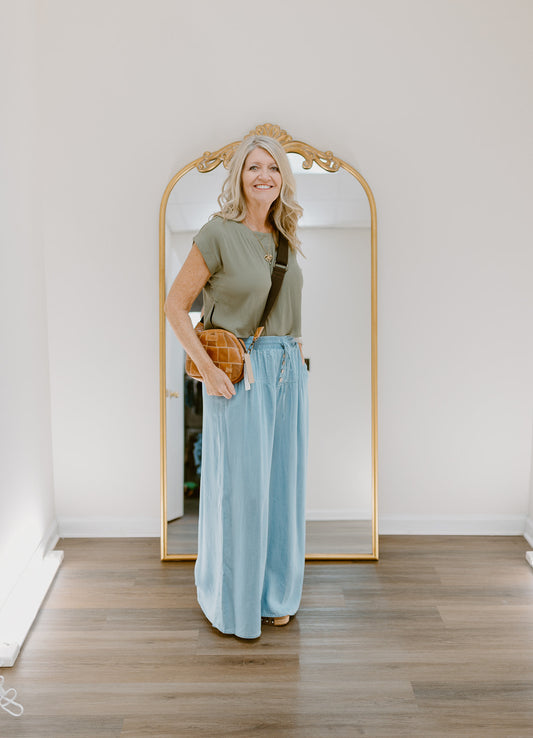 Sunday Breeze Mineral Washed Wide Pants