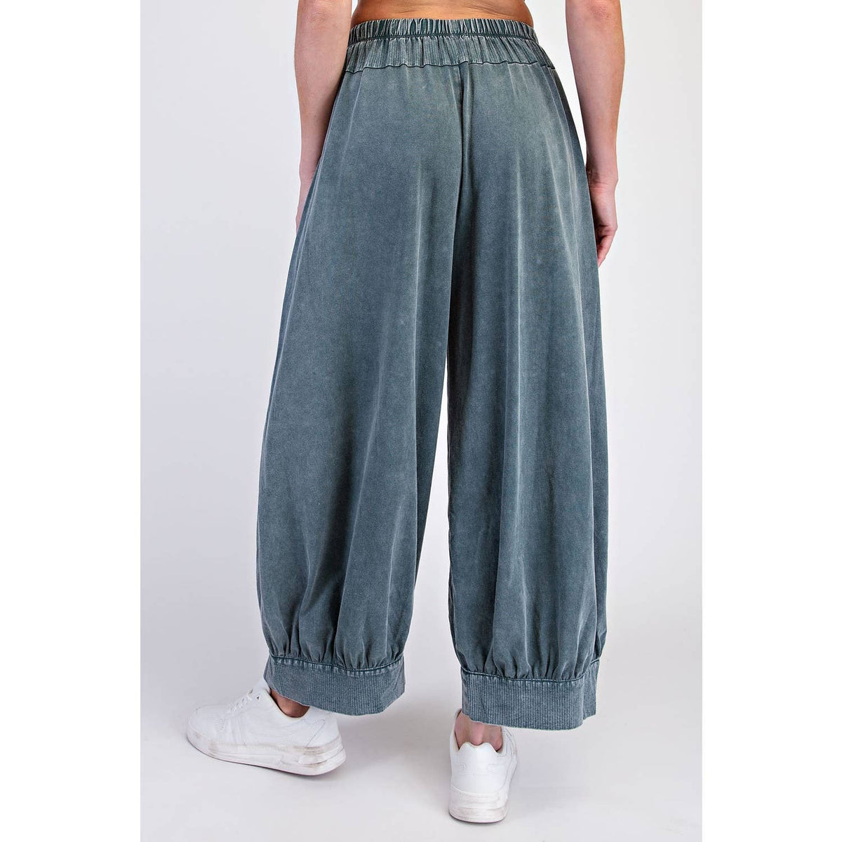 The Juniper Mineral-Washed Barrel Pants | Deep Jungle
