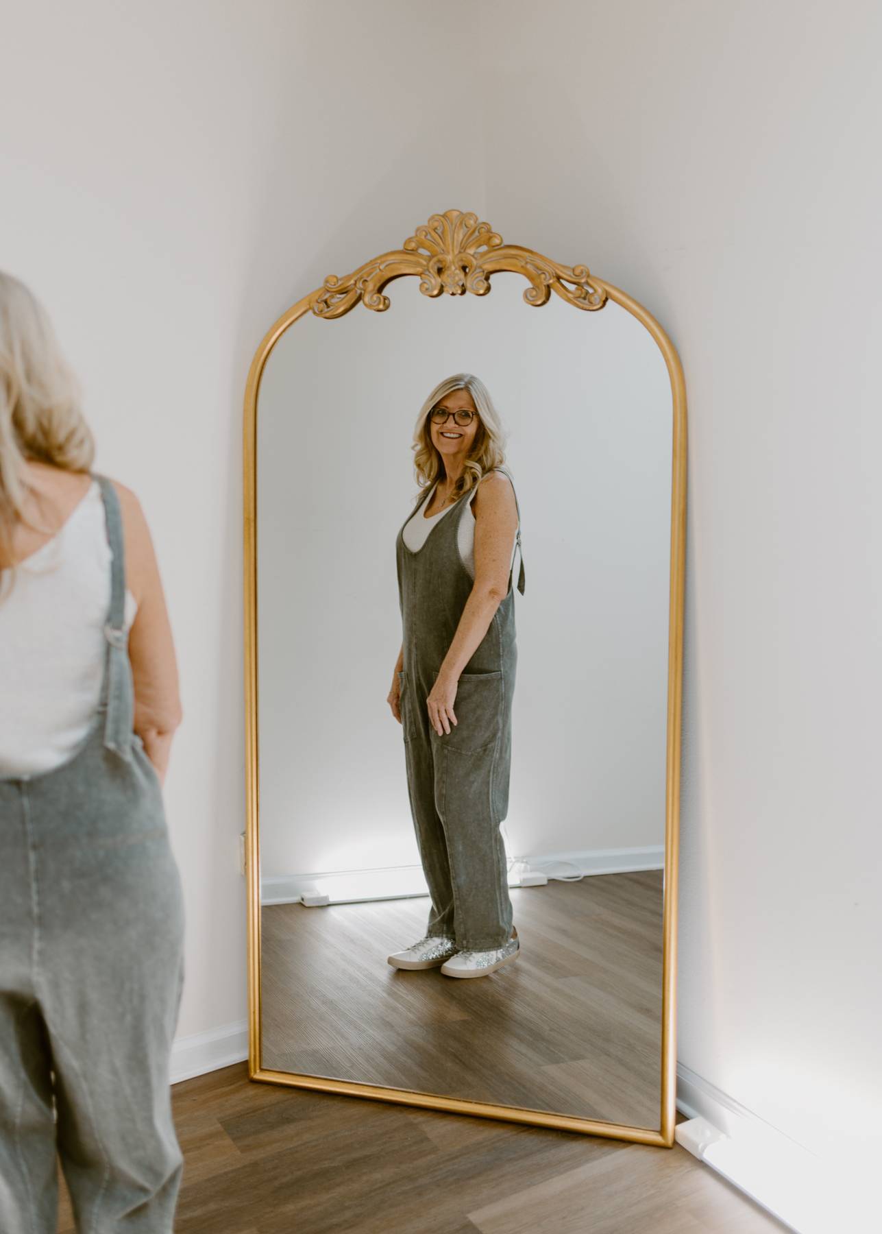 Mineral Wash Harem Jumpsuit | Charcoal