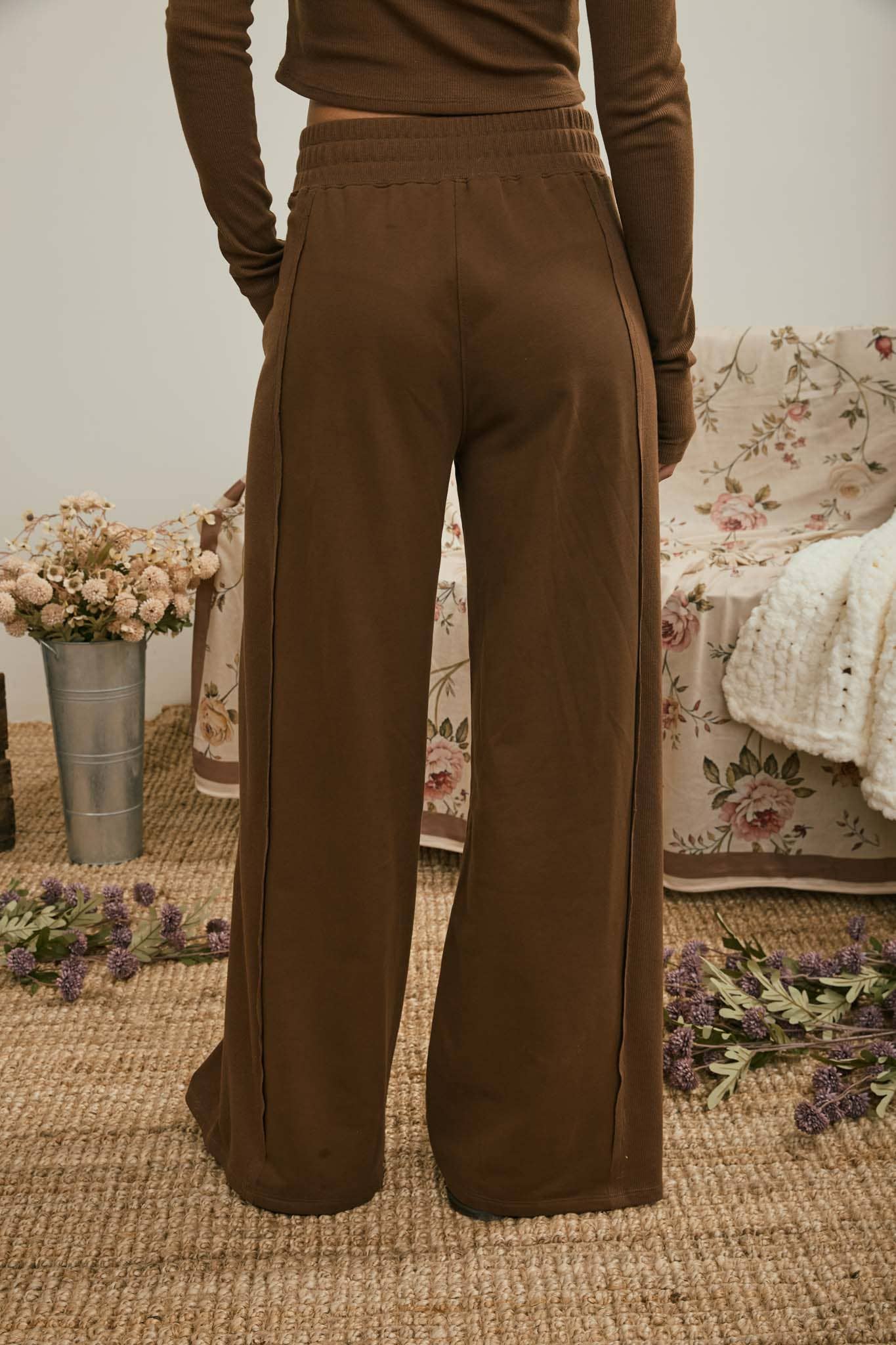 Easy Street Wide Leg Knit Pants | Navy