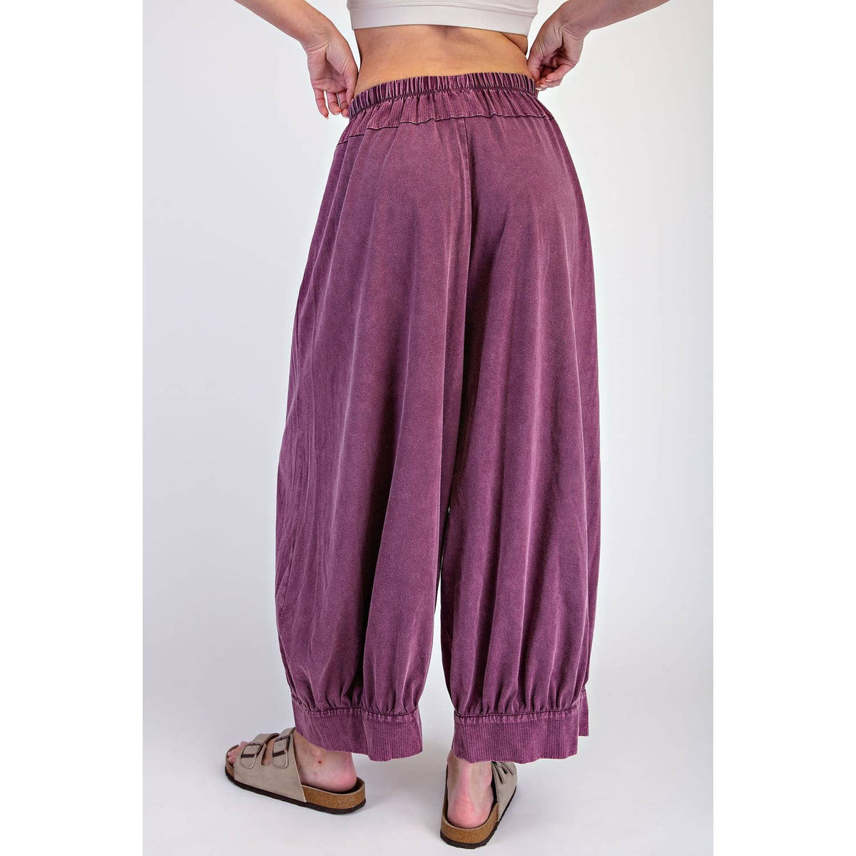The Juniper Mineral-Washed Barrel Pants | Deep Jungle