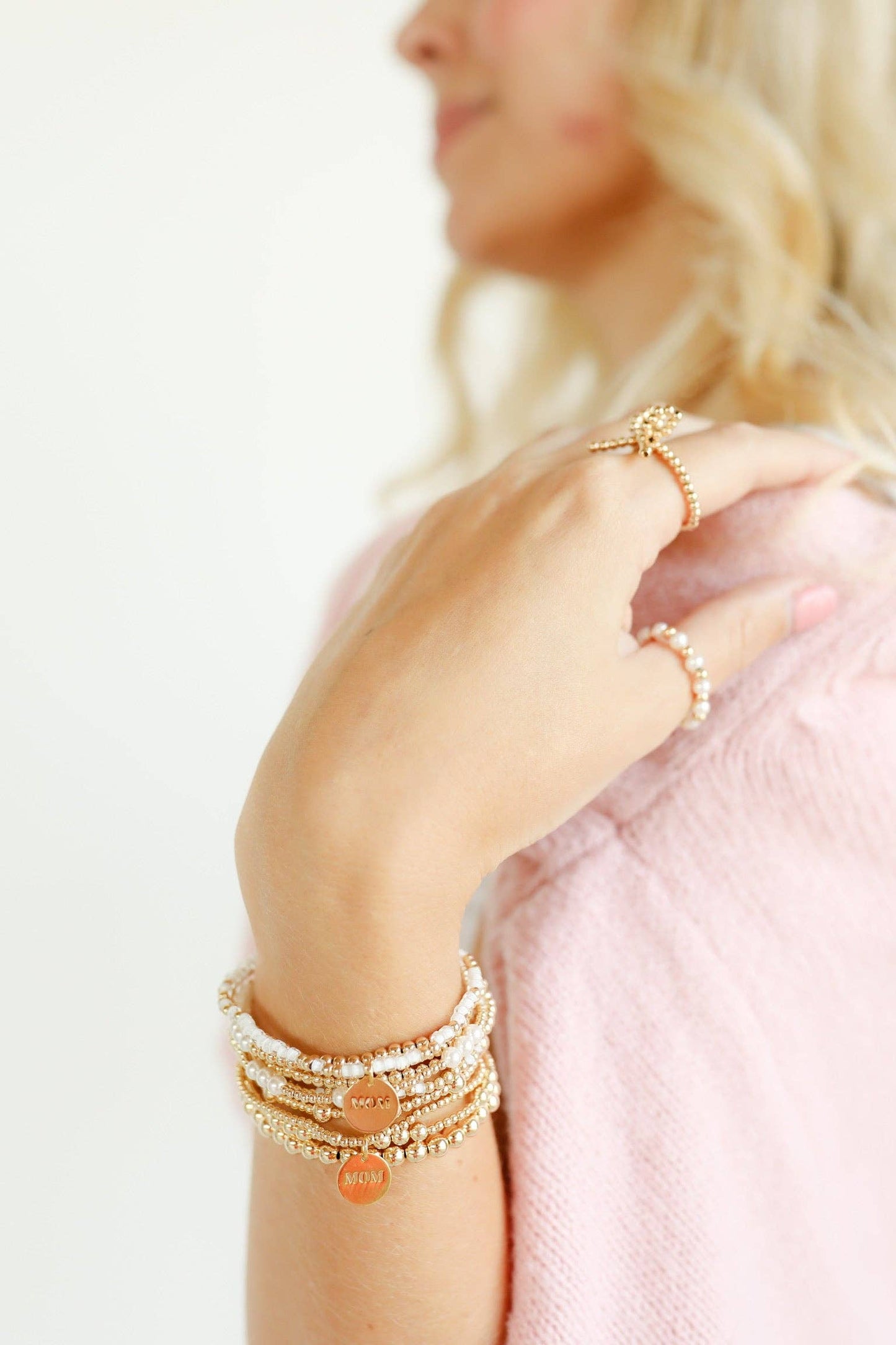 Mom Charm Bracelet | Gold