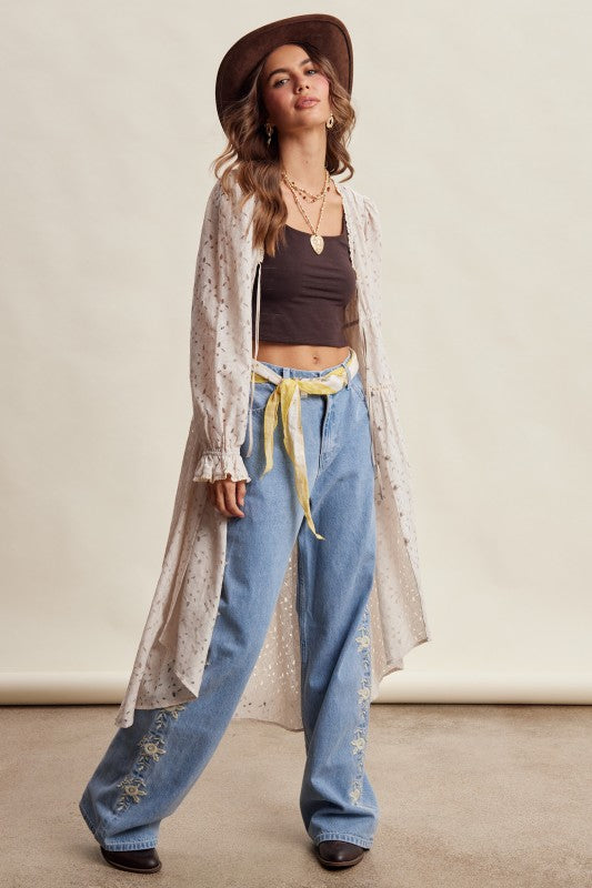 The Calista Eyelet Duster Dress