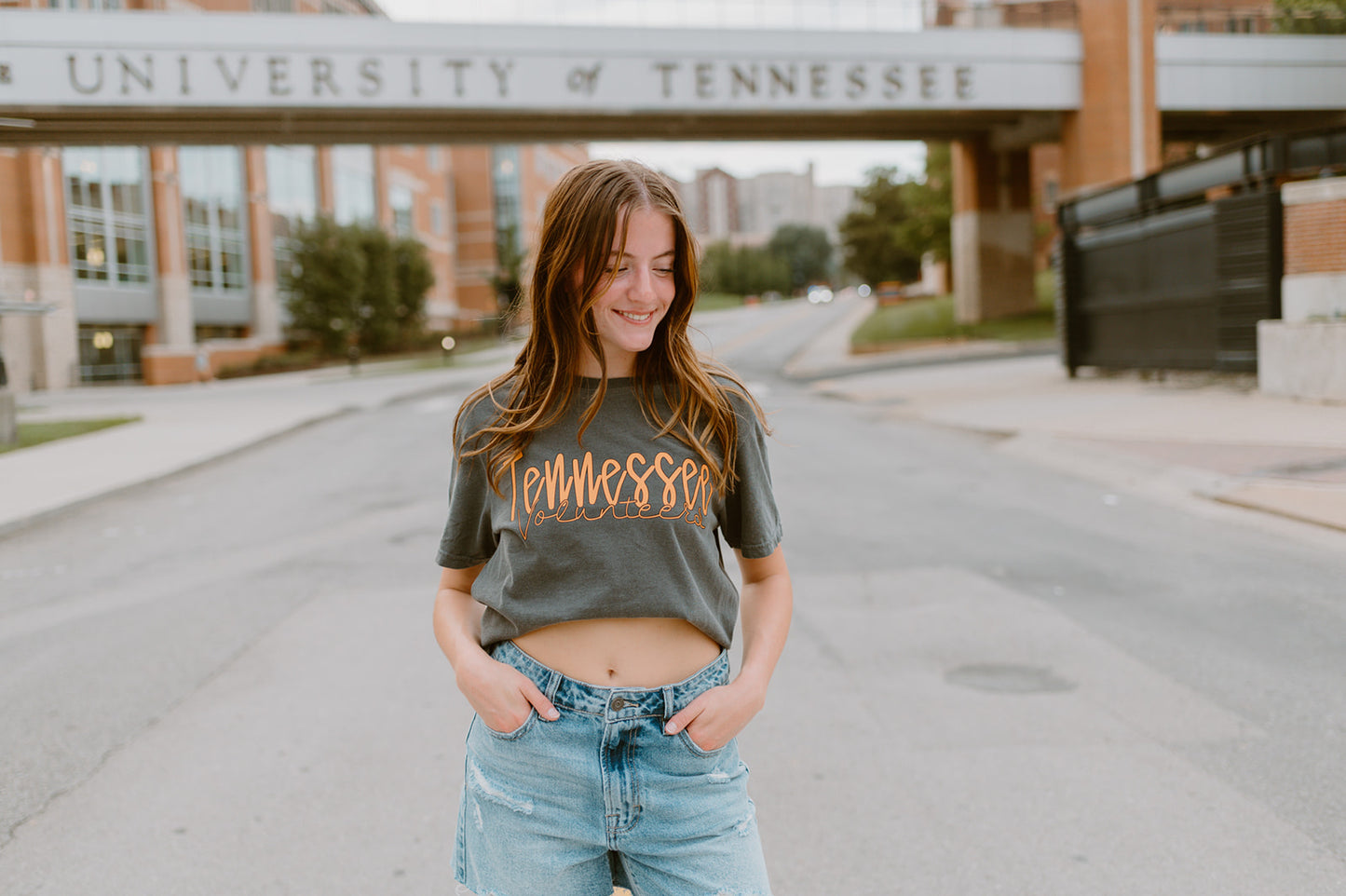 Retro Tennessee Script SS Tee | Charcoal