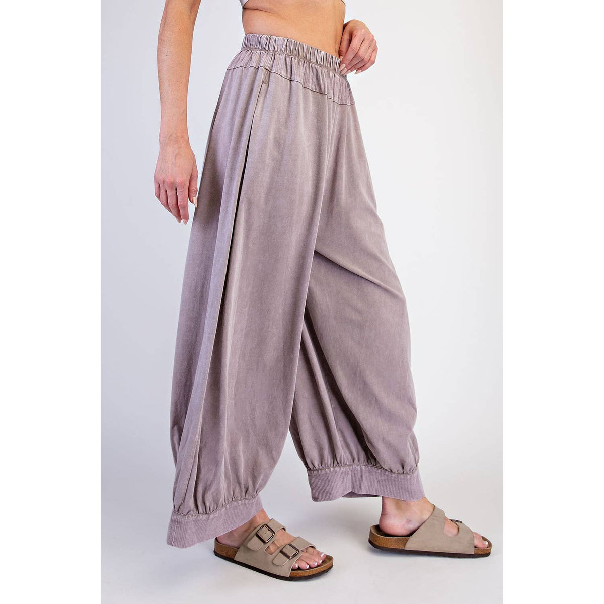 The Juniper Mineral-Washed Barrel Pants | Deep Jungle