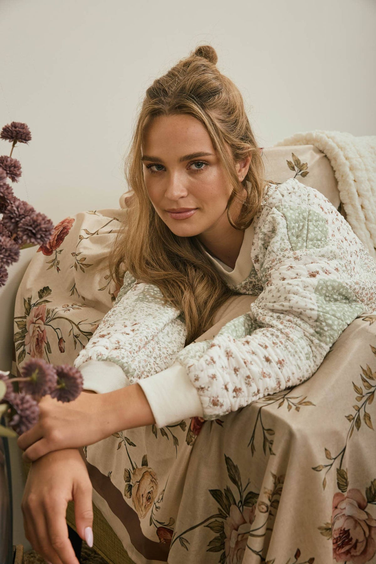Heirloom Garden Quilted Pullover