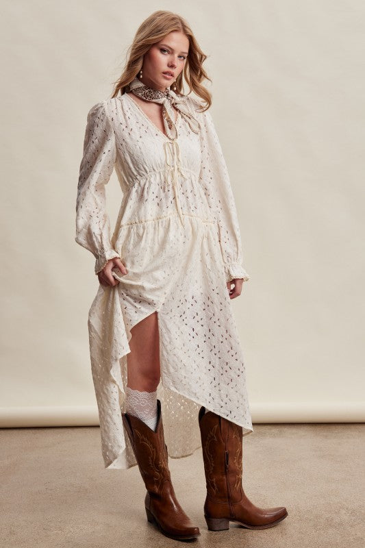 The Calista Eyelet Duster Dress