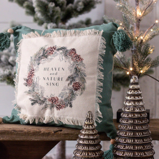 Heaven and Nature Sing Pillow | Green