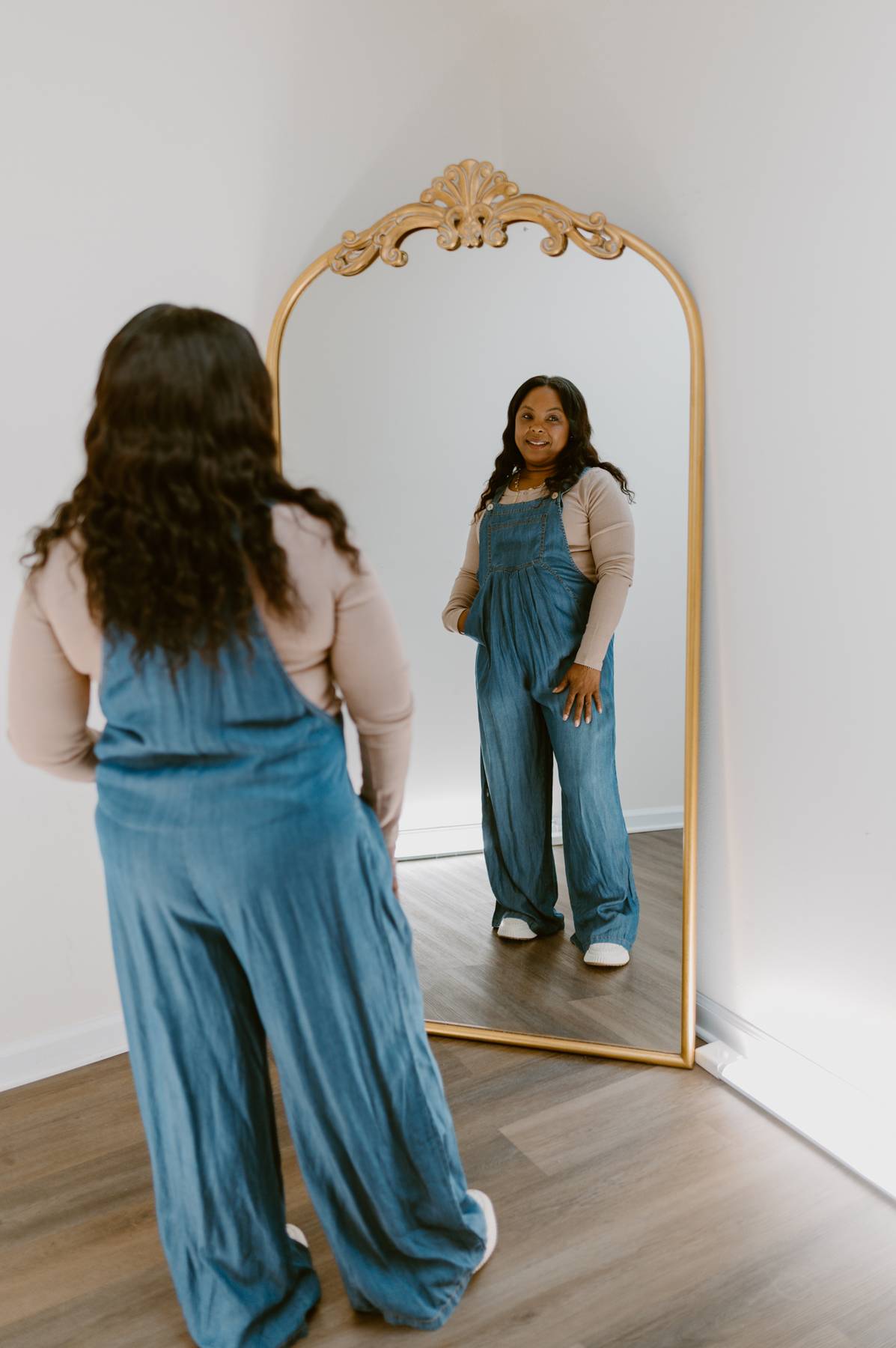 The Emery Washed Chambray Overall | Dark Denim