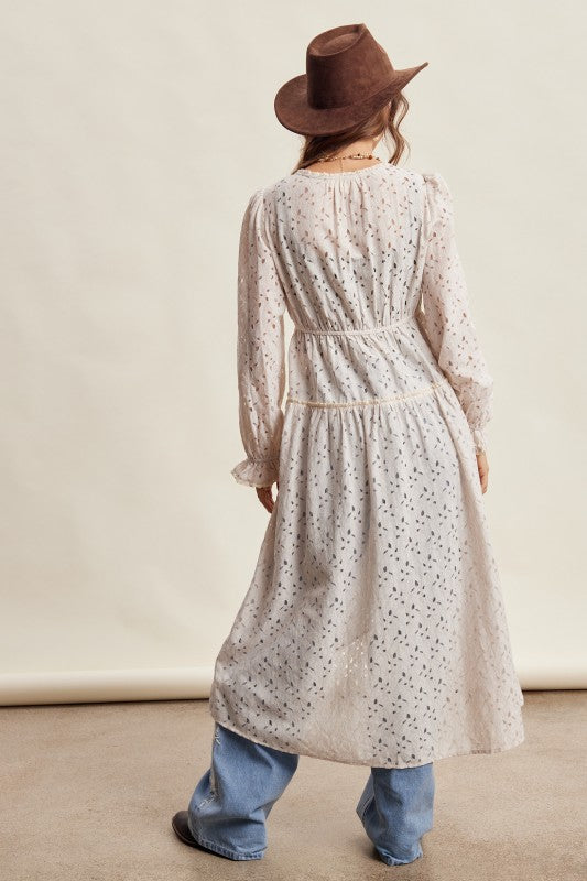 The Calista Eyelet Duster Dress