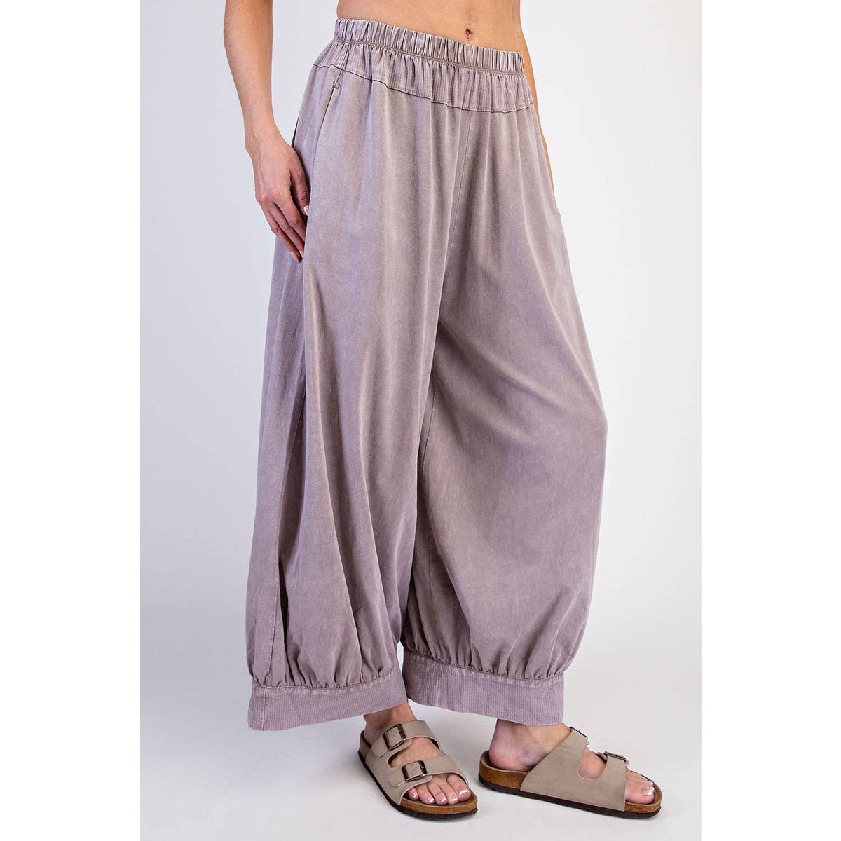 The Juniper Mineral-Washed Barrel Pants | Deep Jungle