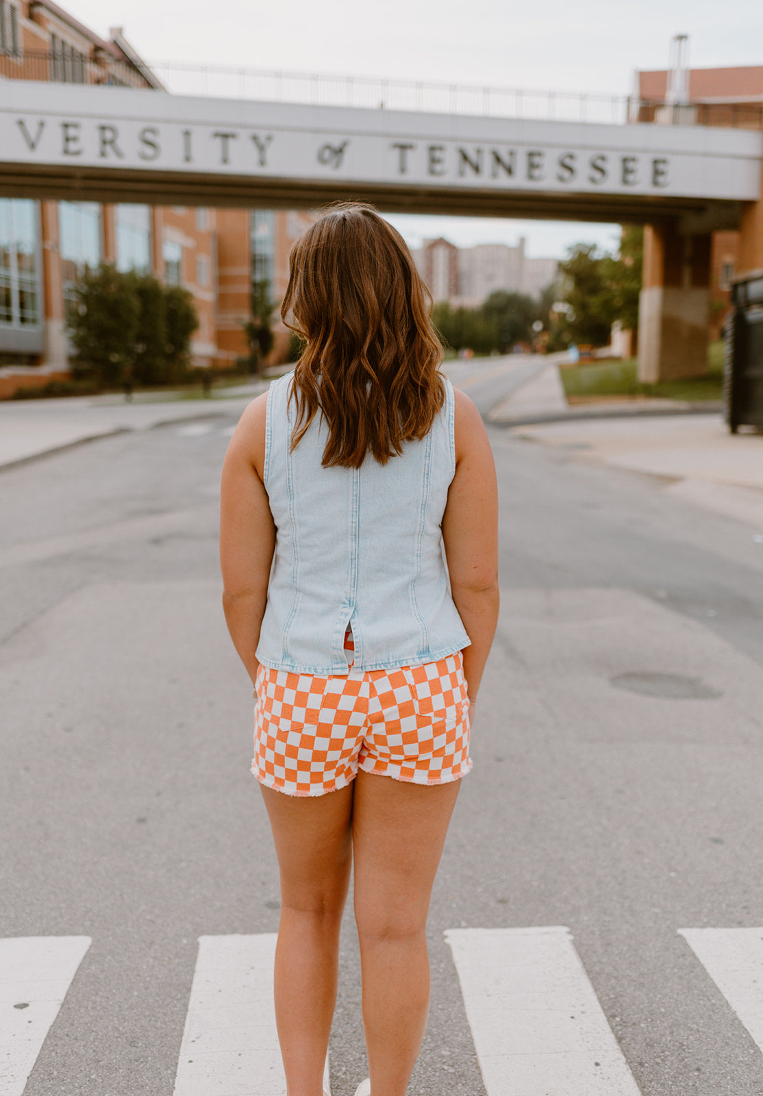 The Gameday Checker Shorts |Orange