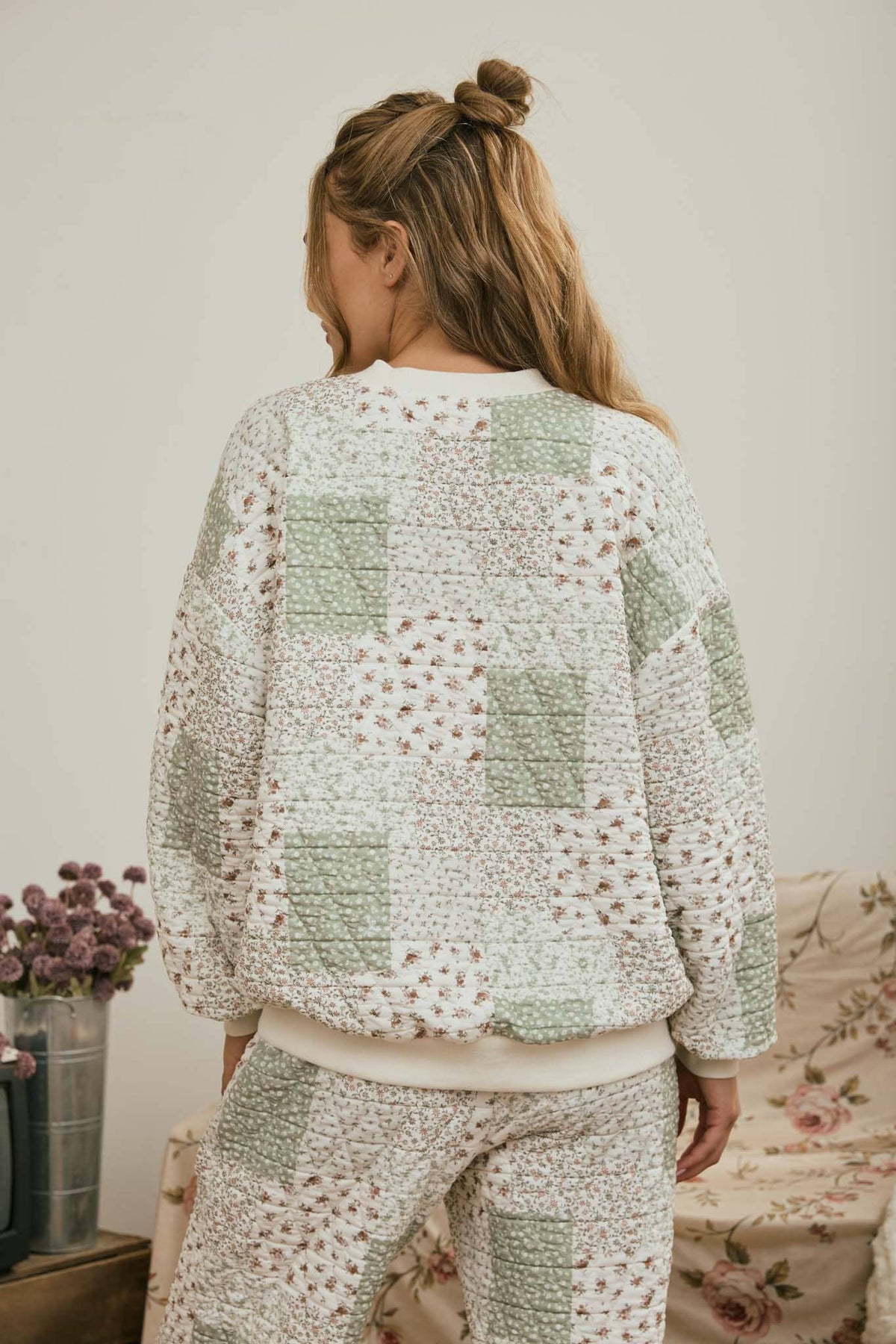 Heirloom Garden Quilted Pullover