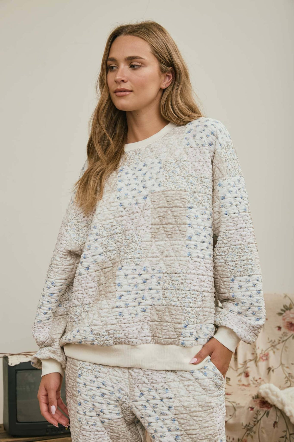 Heirloom Garden Quilted Pullover