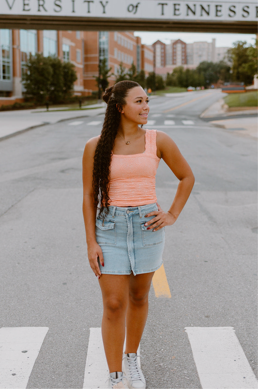 The Sweet Bloom Seamless Tank | Peach Glow