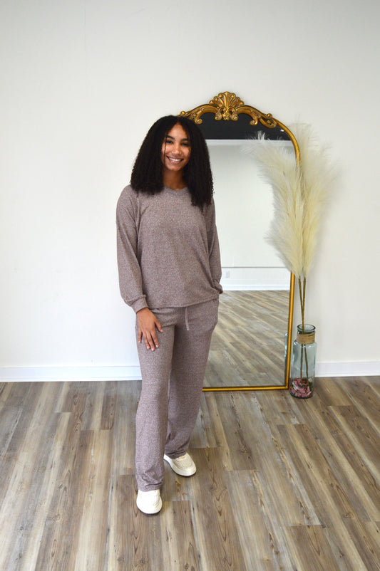 The Sunday Slowdown Lounge Set | Brown
