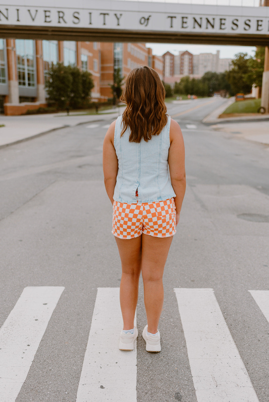 The Gameday Checker Shorts |Orange