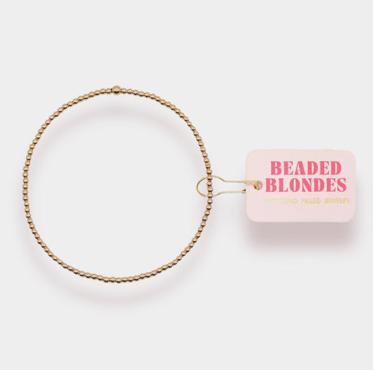 The 2mm Everyday Gold Beaded Bracelet