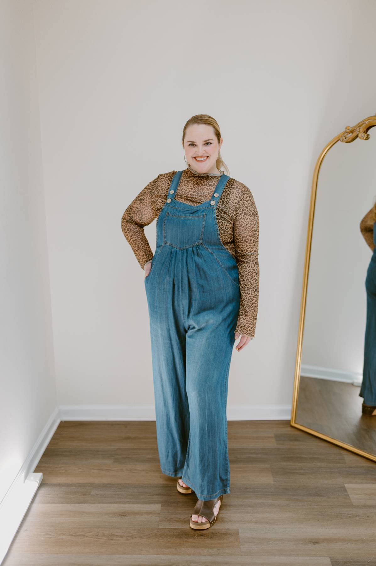 The Emery Washed Chambray Overall | Dark Denim