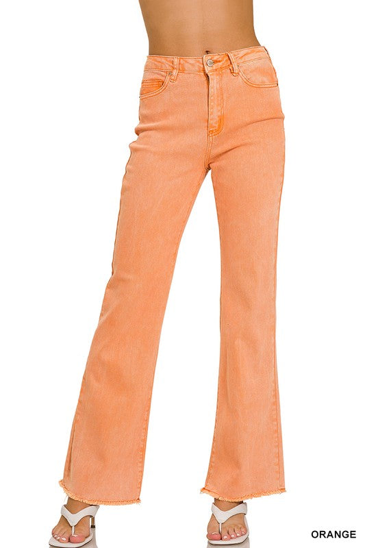 The Neyland Wide Leg Denim | Orange