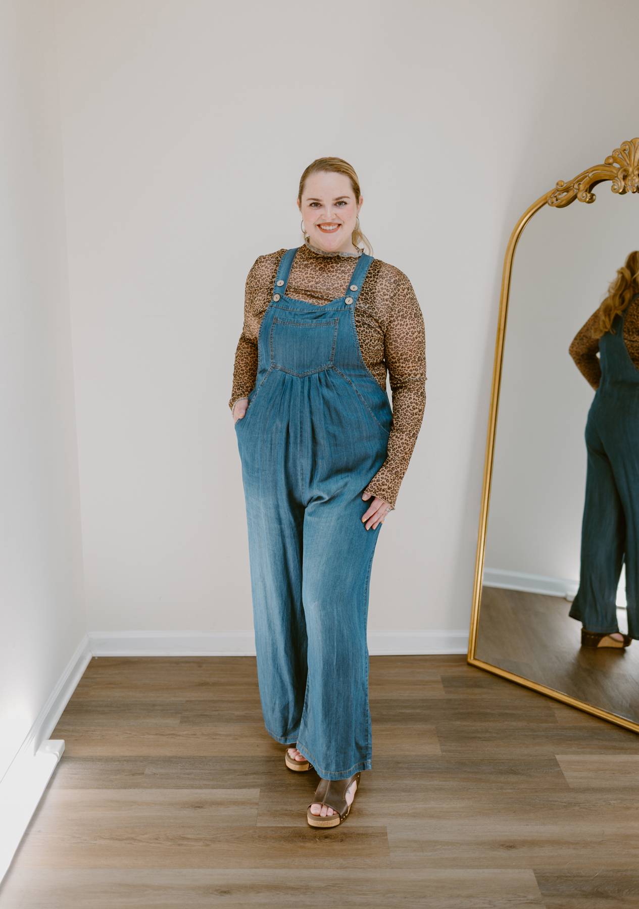 The Emery Washed Chambray Overall | Dark Denim