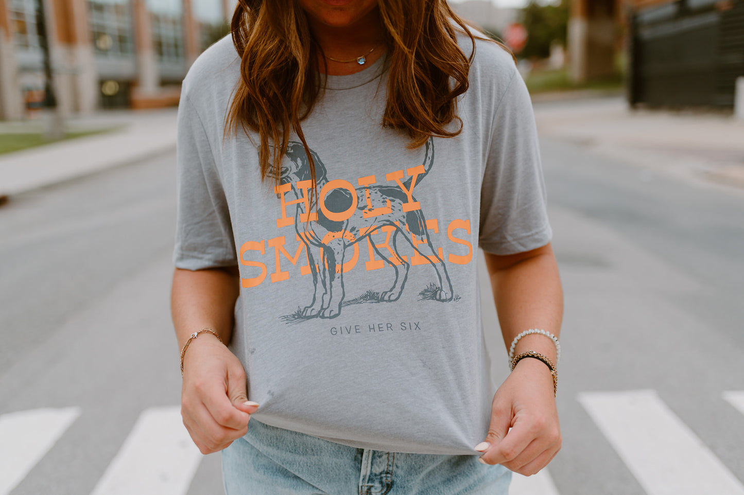 Holy Smokes SS Tee- Grey