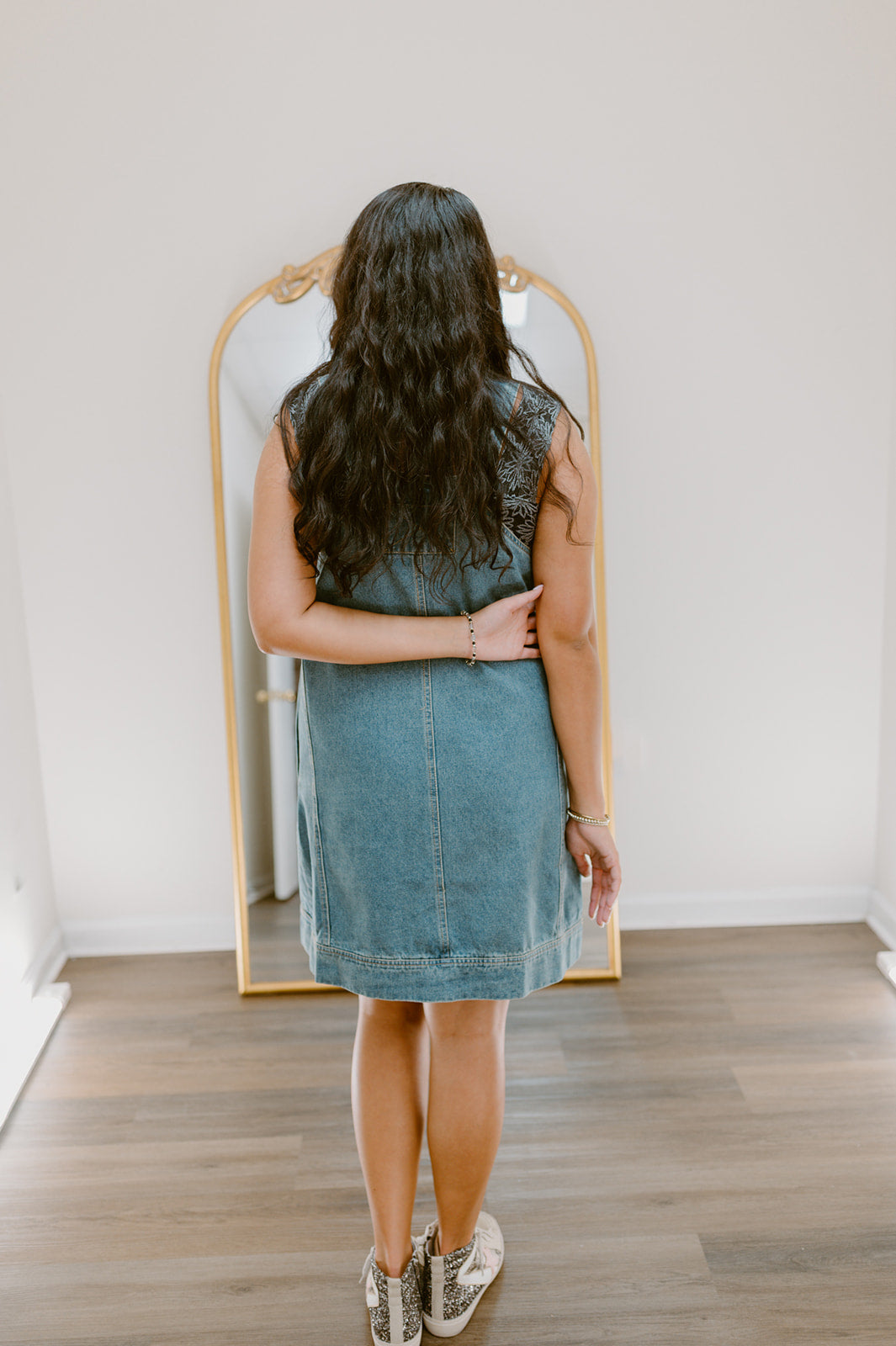 The Backroad Blues Overall Dress | Washed Denim