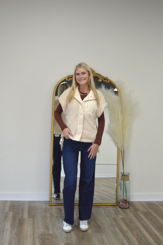 The Haven Textured Vest | Cream