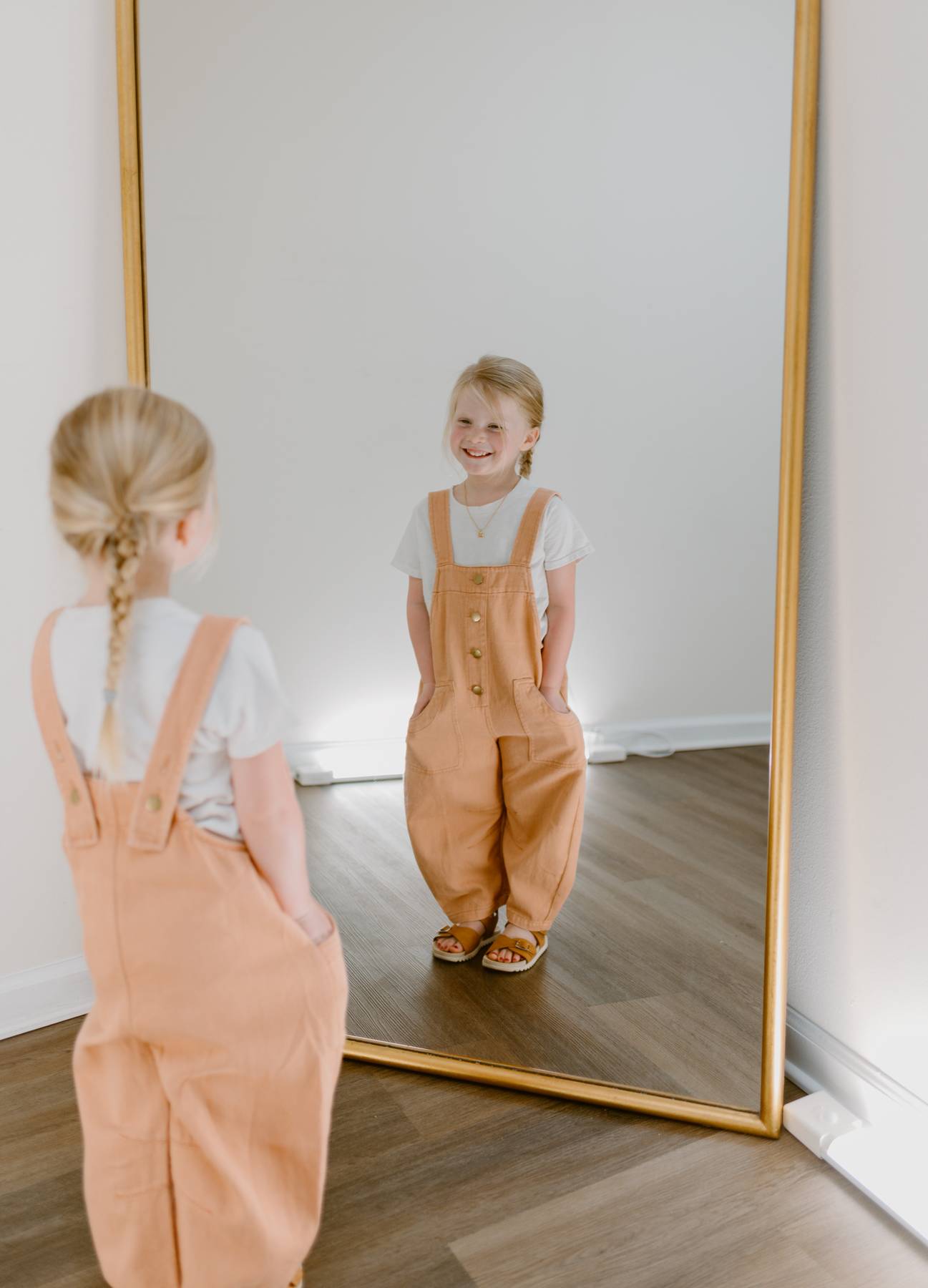 The Rosie Overalls - Kids | Washed Apricot
