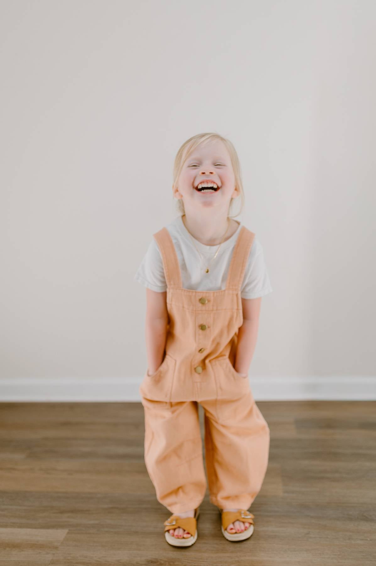 The Rosie Overalls - Kids | Washed Apricot