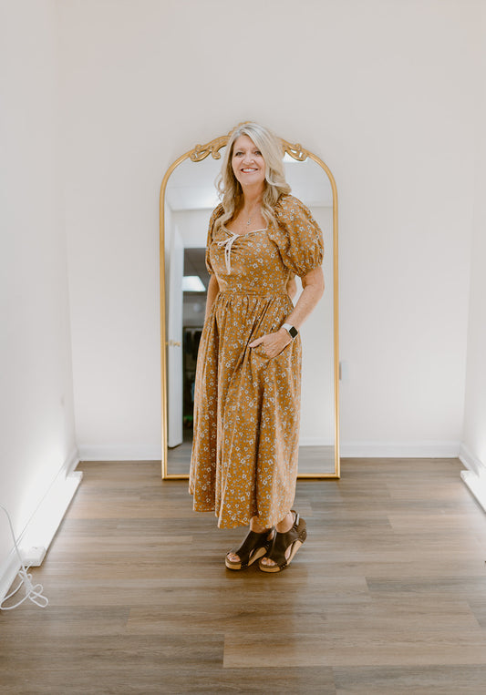 Golden Hour Bloom Dress | Toffee