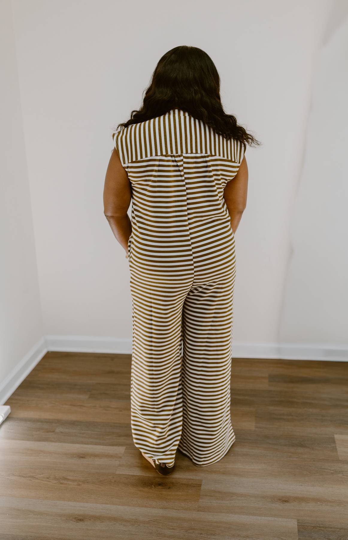 The Carly Striped Ease Jumpsuit