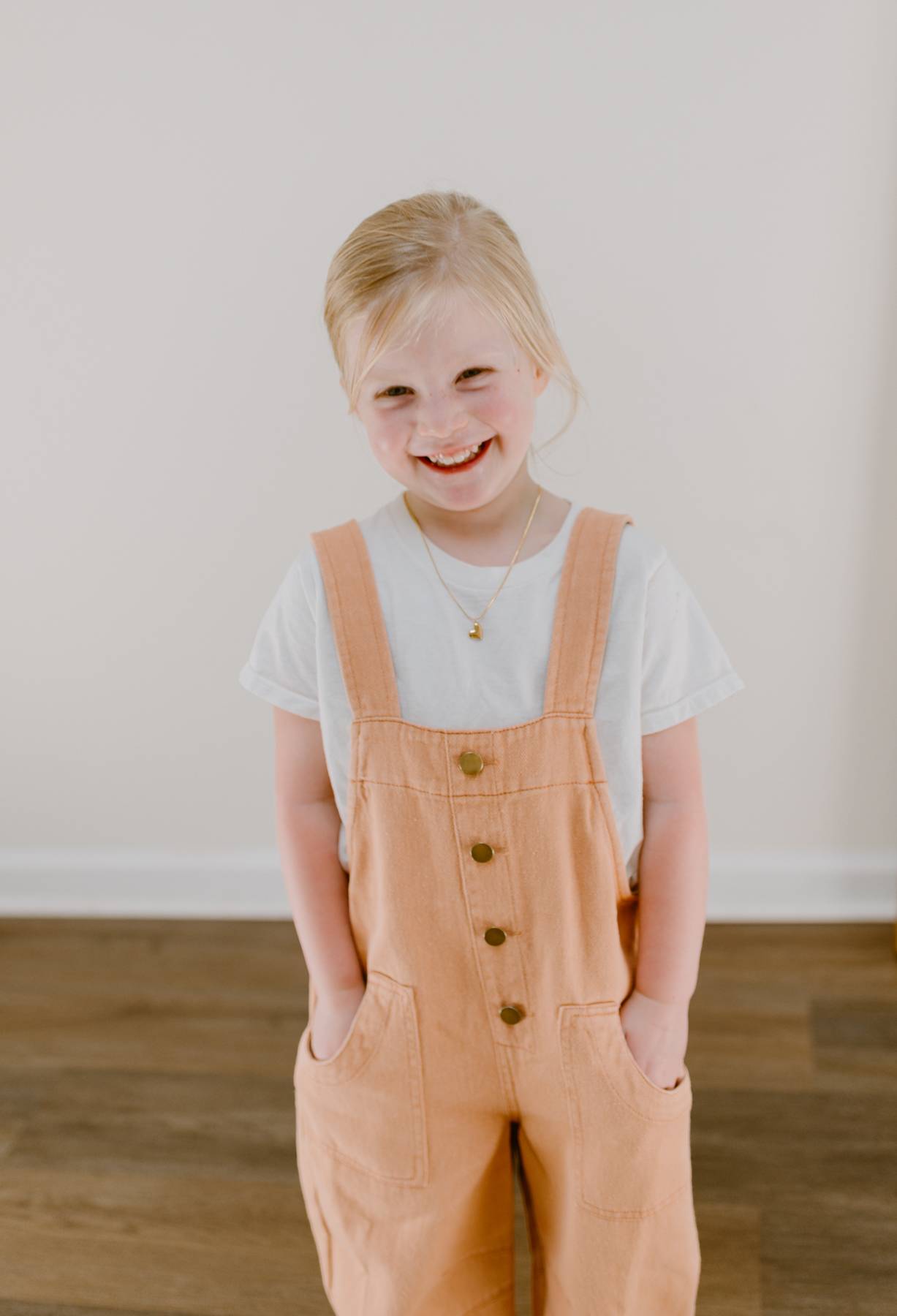 The Rosie Overalls - Kids | Washed Apricot