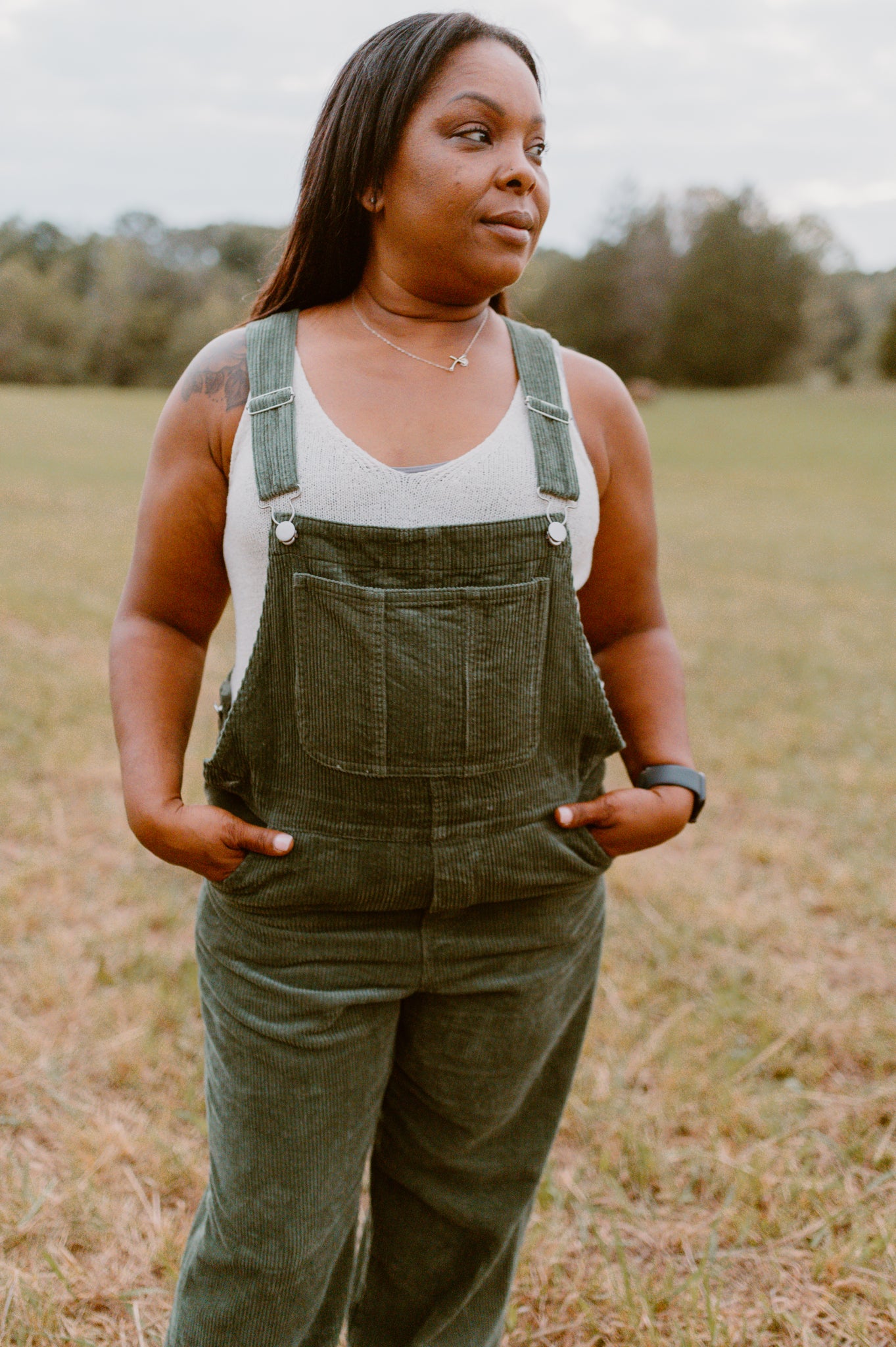 Forest Corduroy Overalls