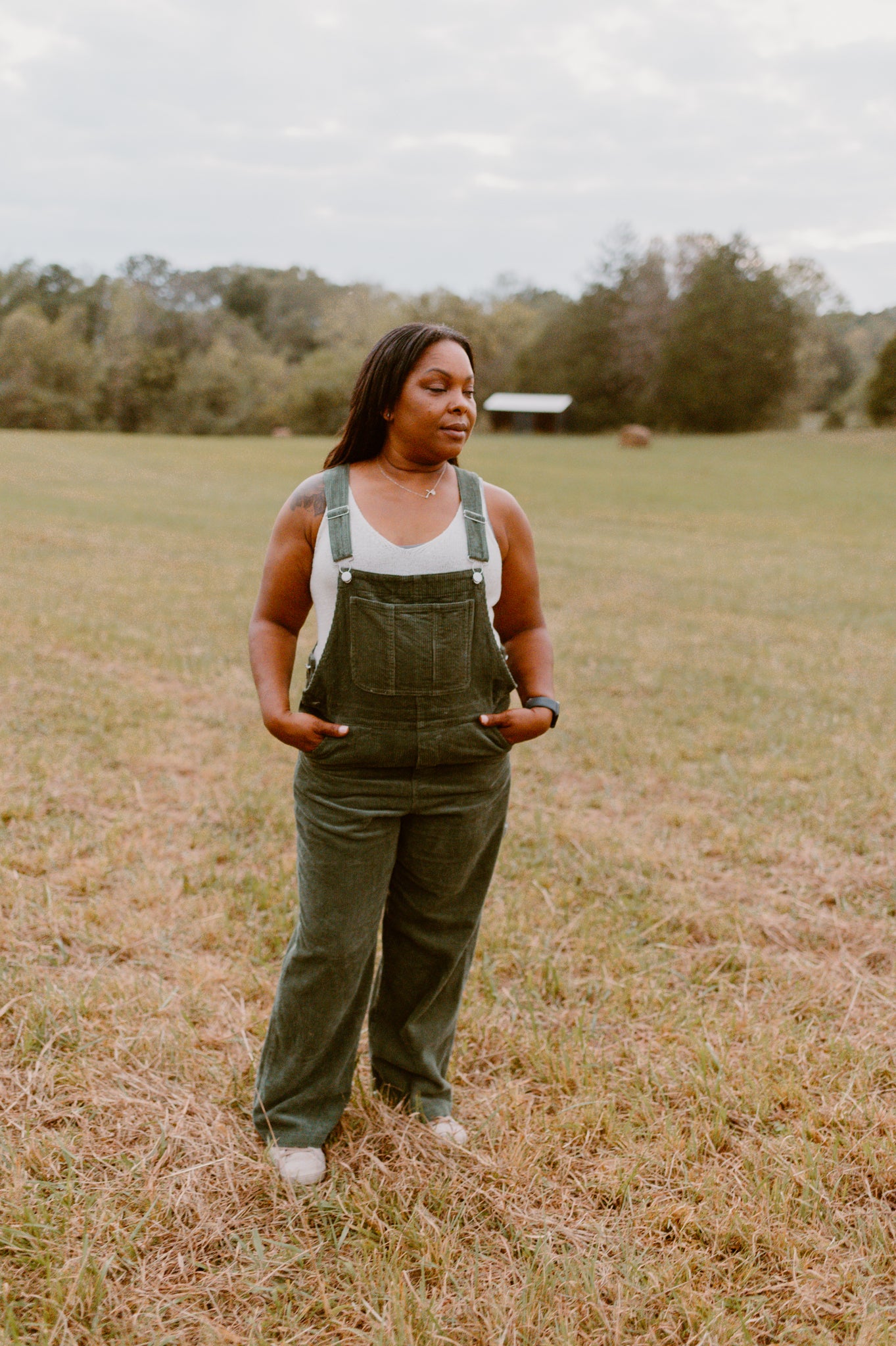 Forest Corduroy Overalls