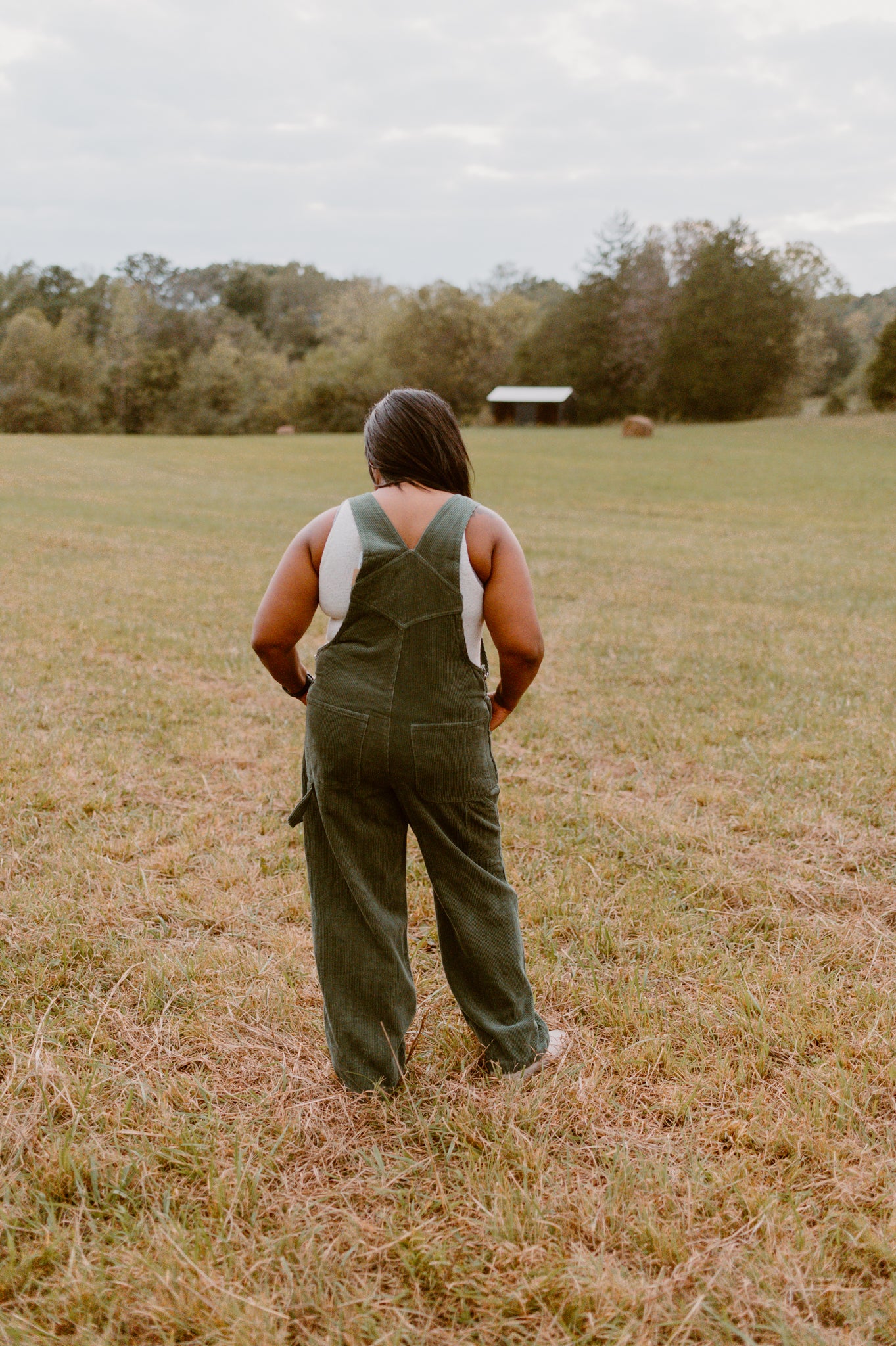 Forest Corduroy Overalls