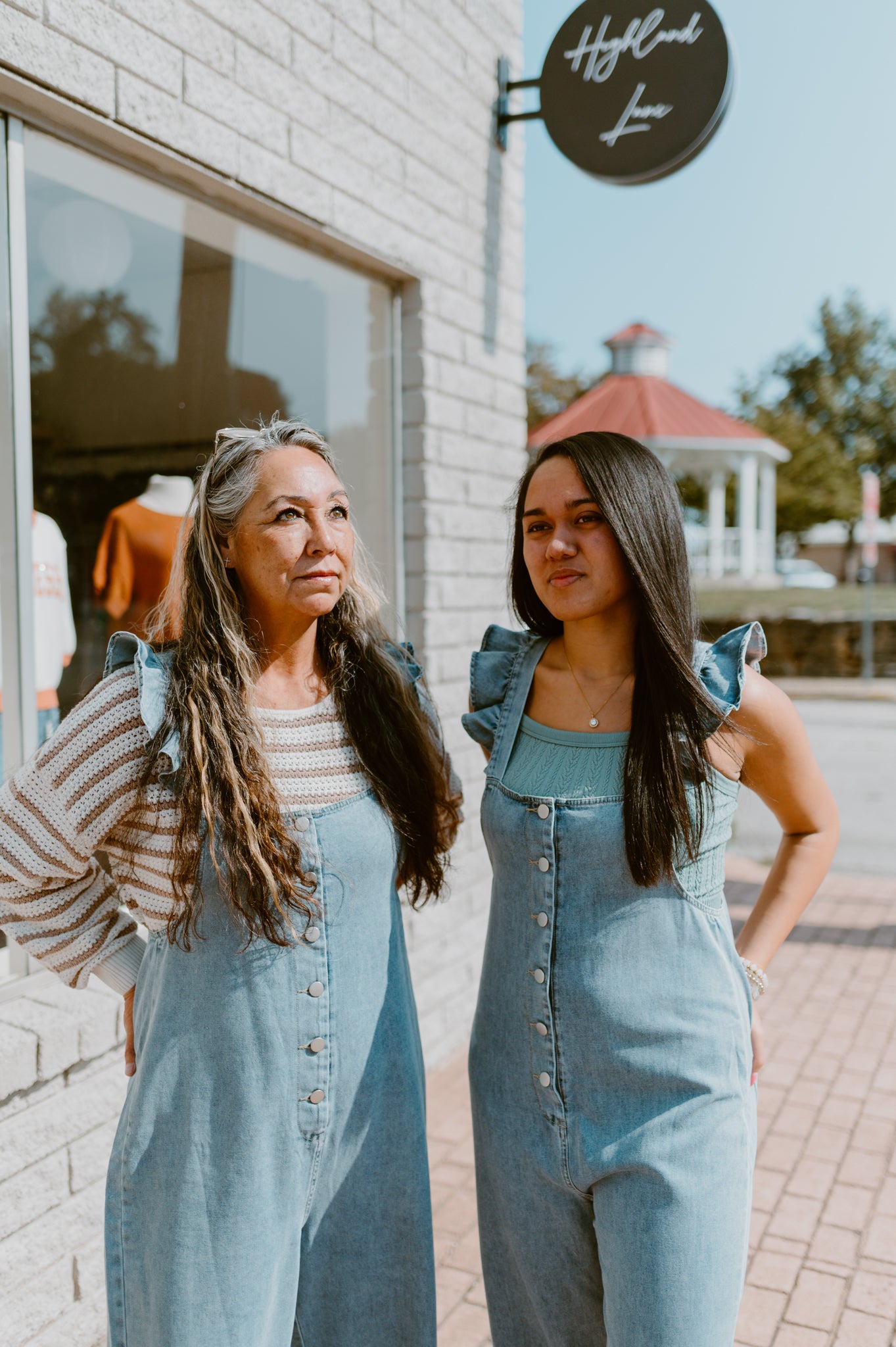 Ruffle Strapped Denim Jumper