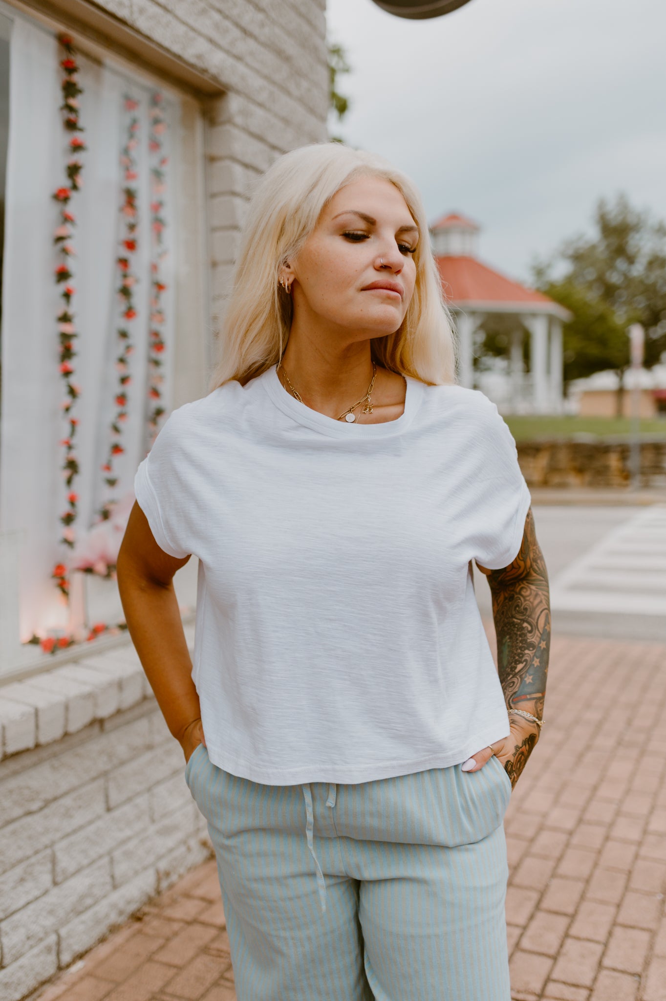 Cotton Slub Tee | White