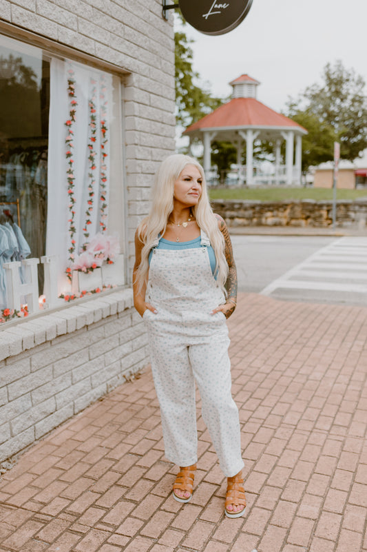 Ditsy Floral Overalls | Blue