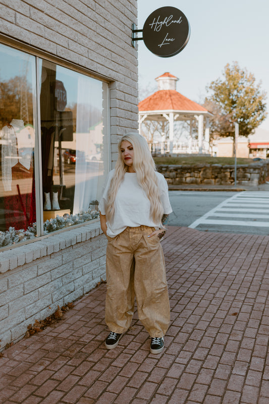 Oversized Distressed Cotton T-Shirt