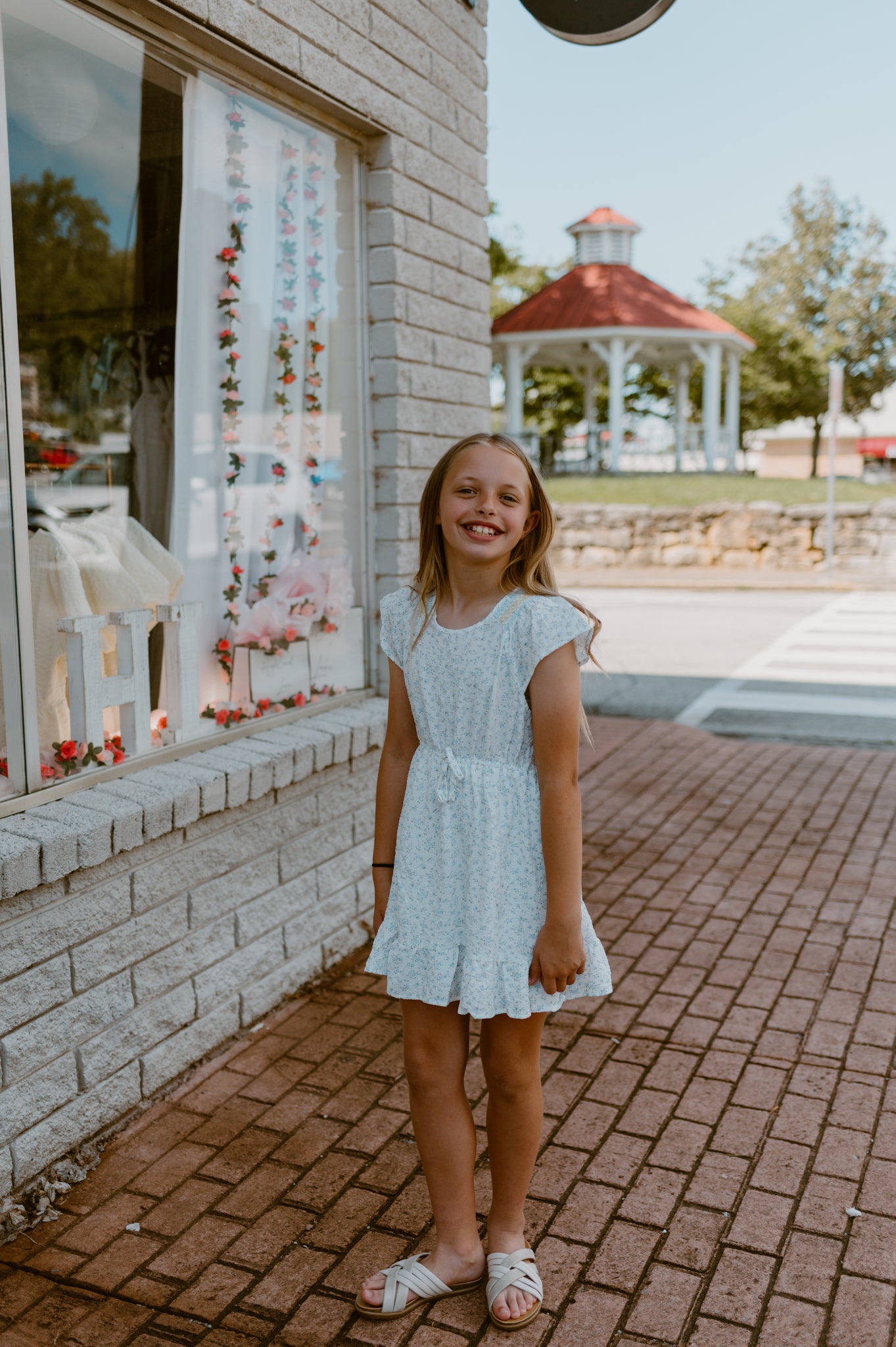 HL Girls: Ditsy Floral Spring Dress | Mustard