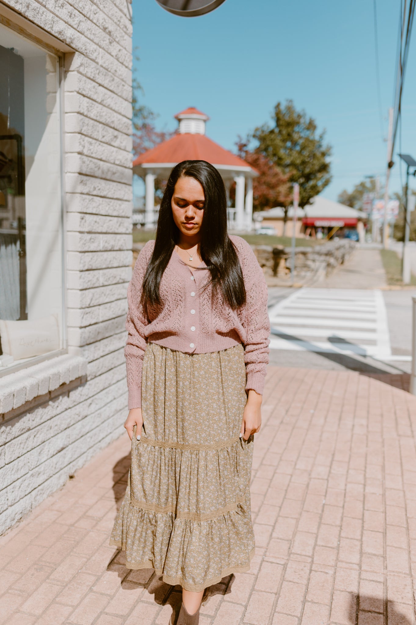 Delicate Lace Pattern Cardigan| Lilac