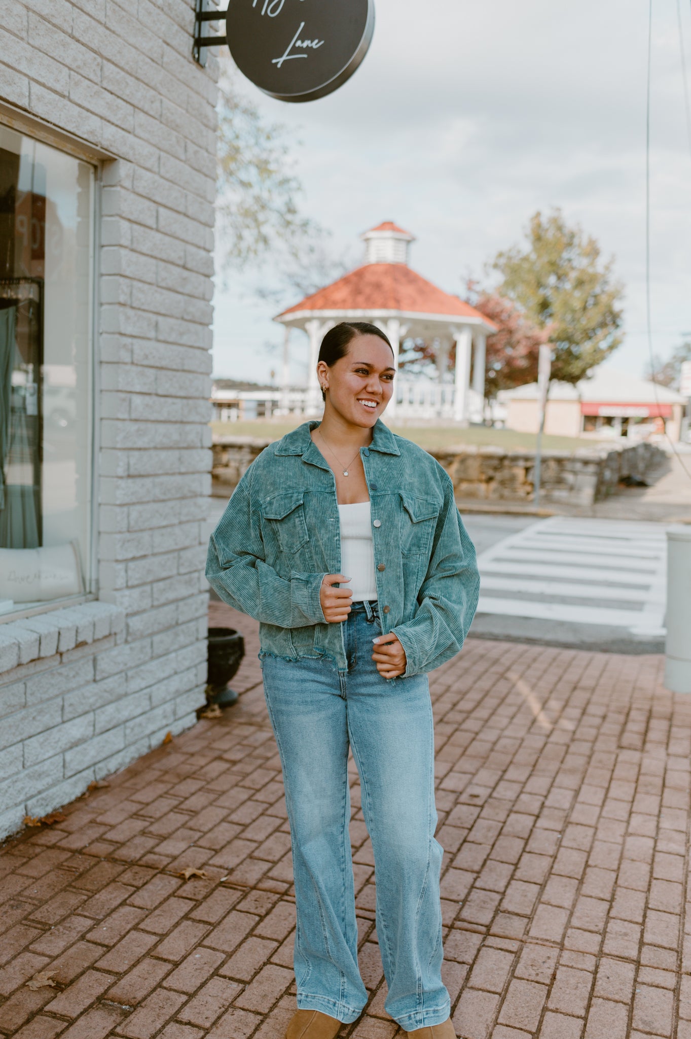 Raw Hem Button Down Corduroy Jacket with Pockets|Teal